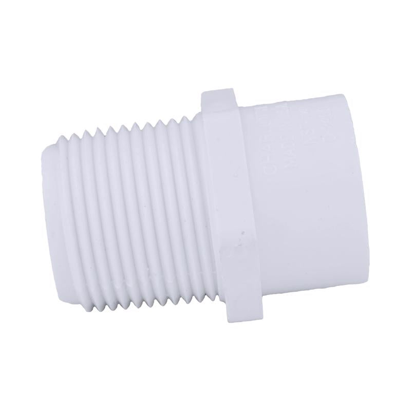 Charlotte Pipe Schedule 40 1 in. MPT X 3/4 in. D Slip PVC Pipe Adapter 1 pk
