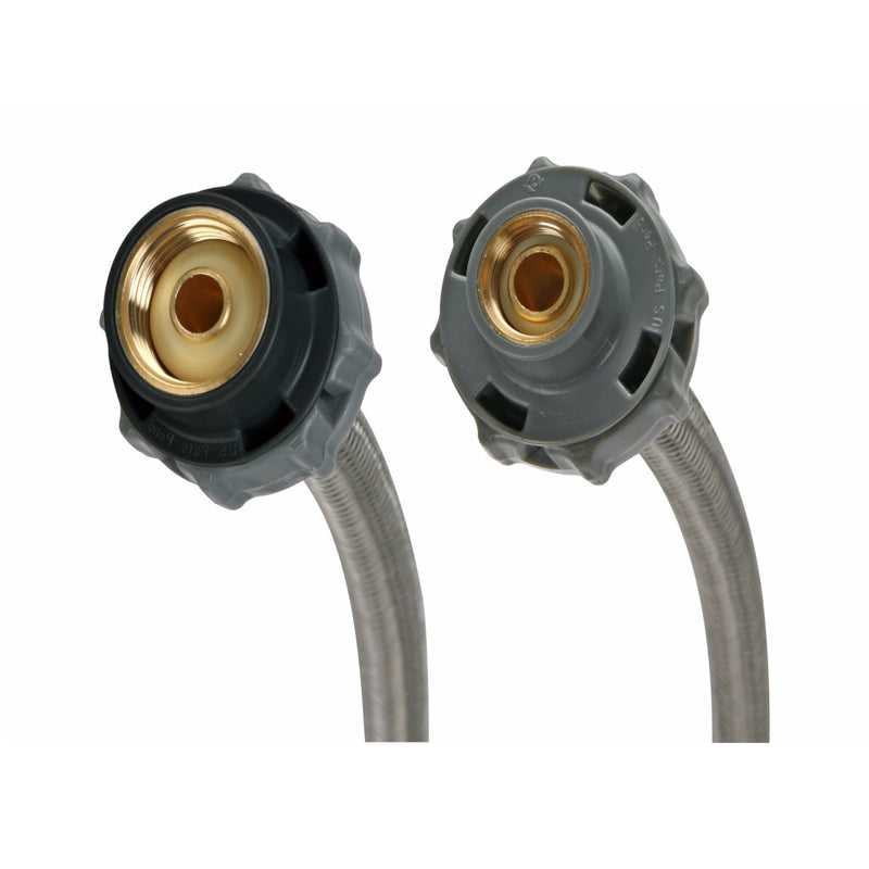 Fluidmaster Click Seal 3/8 in. Compression X 1/2 in. D FIP 12 in. Stainless Steel Supply Line