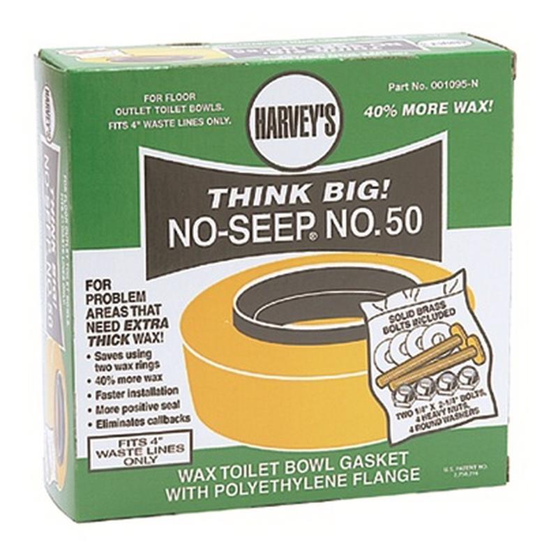 Harvey's Toilet Bowl Gasket with Wax & Flange Polyethylene