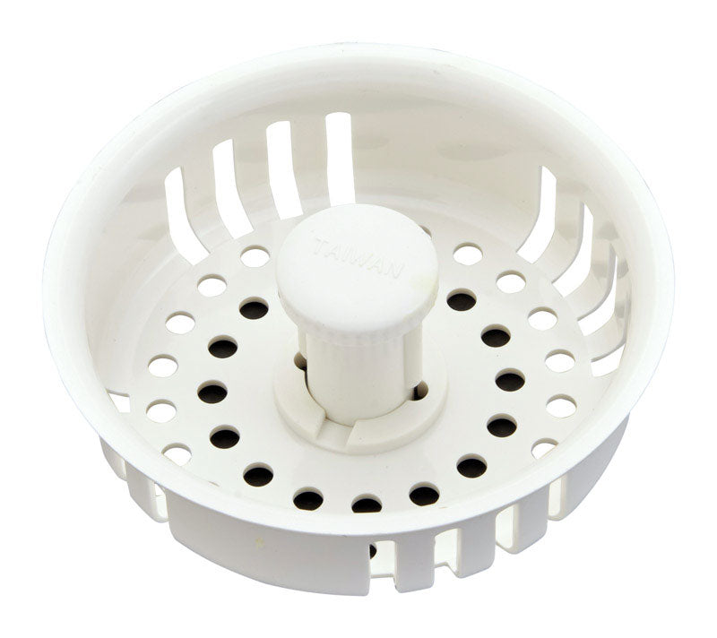 Ace 3-1/2 in. D Plastic Replacement Strainer Basket White