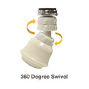 Danco Dual Thread 15/16 in.- 27M x 55/64 in.-27F White Swivel Sprayrator