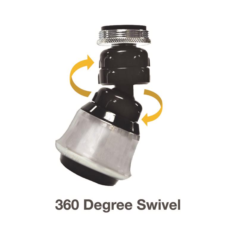 Danco Dual Thread 15/16 in.- 27M x 55/64 in.-27F Chrome Swivel Sprayrator