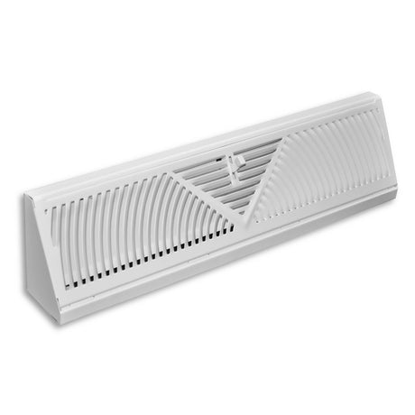 Tru Aire 4-1/2 in. H X 15 in. W 3-Way Powder Coat White Steel Baseboard Diffuser