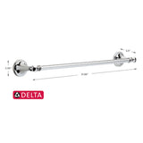 Delta Silverton Polished Chrome Towel Bar 18 in. L Die Cast Zinc