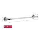 Delta Silverton Polished Chrome Towel Bar 18 in. L Die Cast Zinc