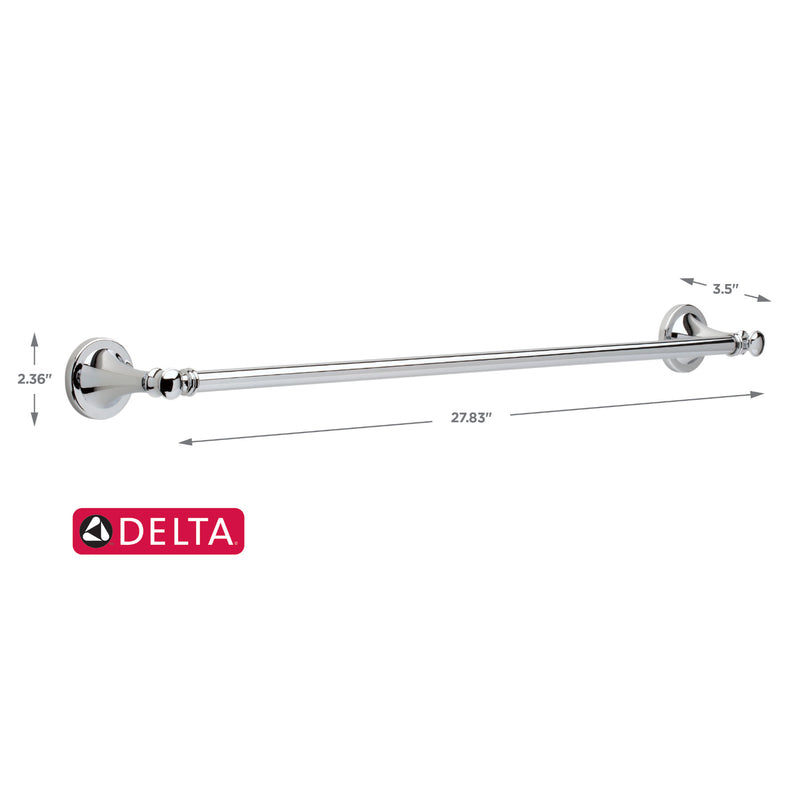 Delta Silverton Polish Chrome Towel Bar 24 in. L Die Cast Zinc