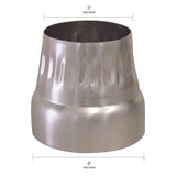 Deflect-O 4 in. D Silver Aluminum Increaser/Reducer