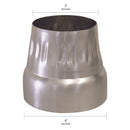 Deflect-O 4 in. D Silver Aluminum Increaser/Reducer