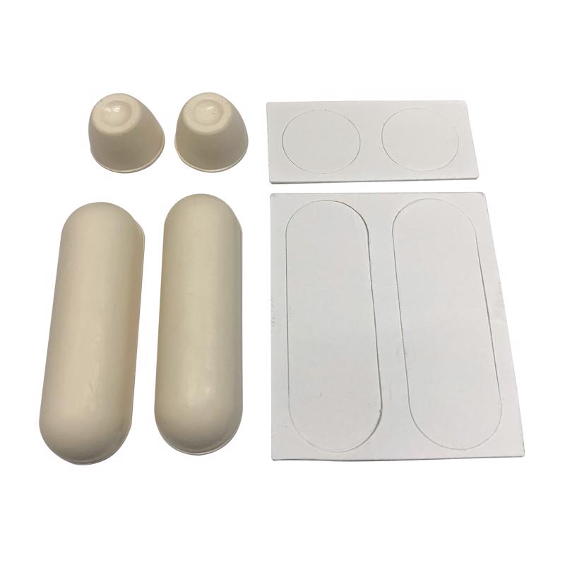 Ace Toilet Seat Bumpers White Plastic
