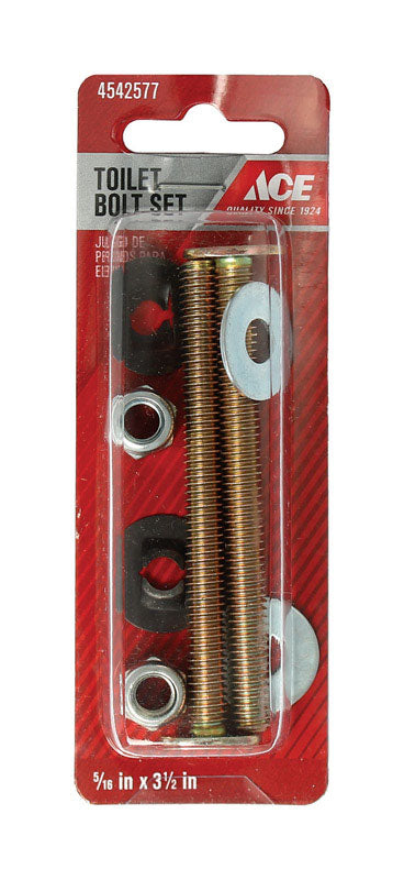 Ace Toilet Bolt Set Brass Plated