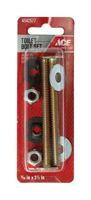 Ace Toilet Bolt Set Brass Plated