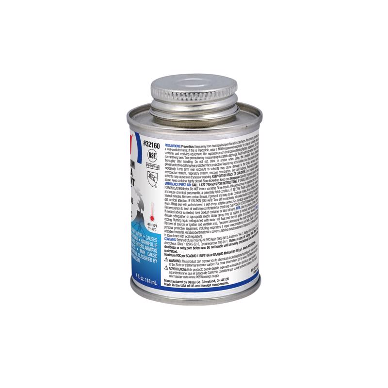 Oatey Lava Hot Blue Cement For PVC 4 oz