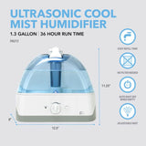 Perfect Aire Micro Mist 1.3 gal 215 sq ft Mechanical Ultrasonic Humidifier