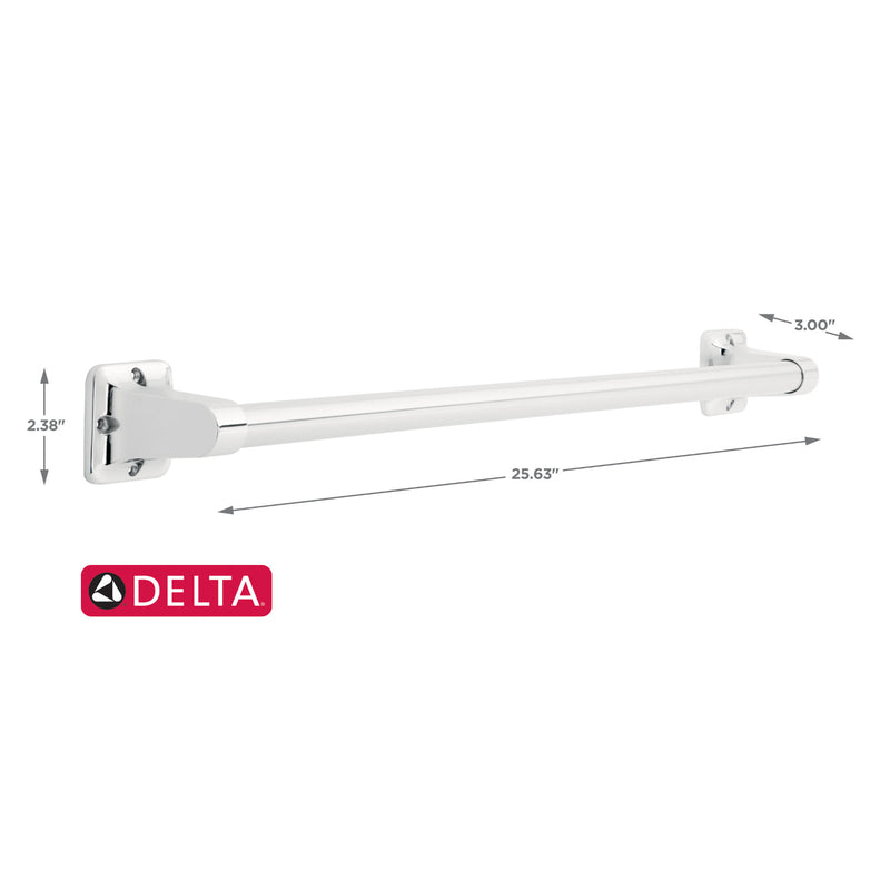 Delta 25.63 in. L Polished Chrome Stainless Steel Assist Bar