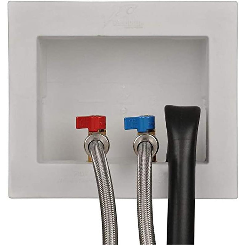 SharkBite 1/2 in. Push Fit X 3/4 in. D GHT Brass Washing Machine Outlet Box