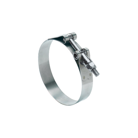 Ideal 2 in to 2.31 in. SAE 200 Silver Hose Clamp With Tongue Bridge Stainless Steel Band T-Bolt