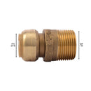 SharkBite Push to Connect 3/4 in. Push X 1 in. D Male Brass Adapter