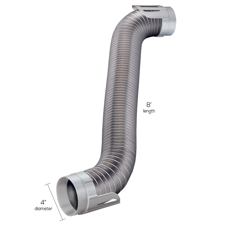 Ace 96 in. L X 4 in. D Silver/White Aluminum Dryer Transition Duct