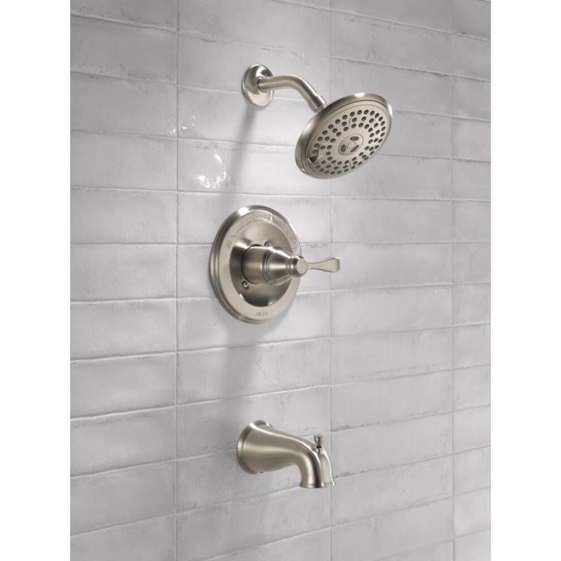 Delta Monitor 1-Handle Brushed Nickel Tub and Shower Faucet