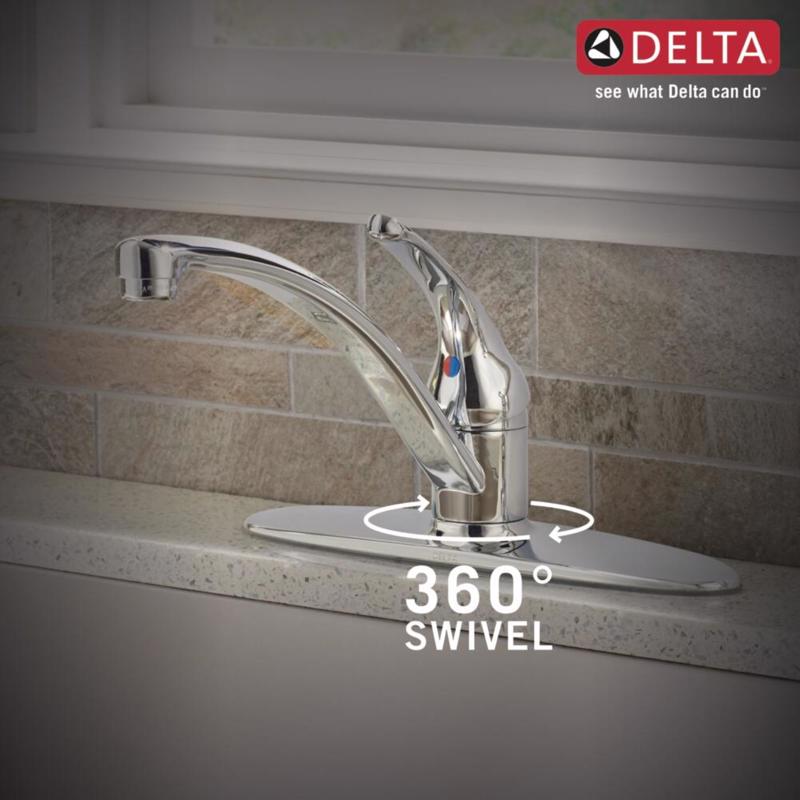 Delta Foundations One Handle Chrome Kitchen Faucet