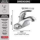 Delta Chrome Pop-up Bathroom Sink Faucet 4 in.