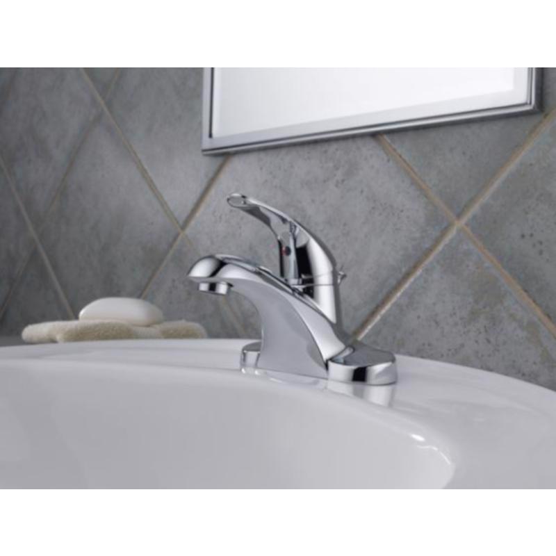 Delta Chrome Pop-up Bathroom Sink Faucet 4 in.
