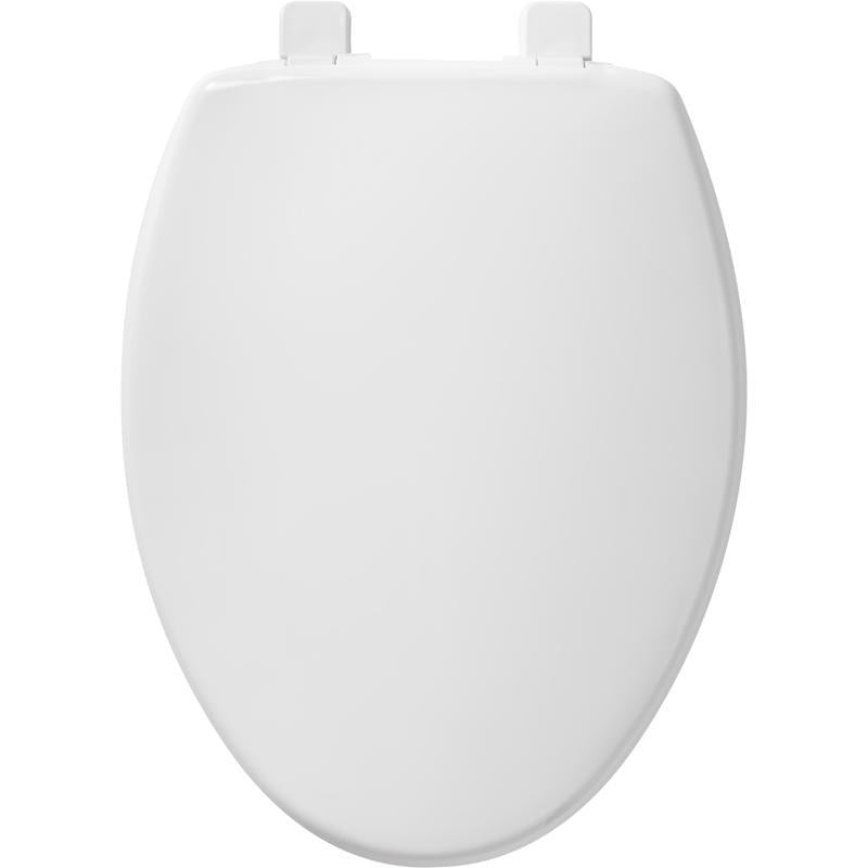 Mayfair by Bemis Caswell Slow Close Elongated White Plastic Toilet Seat