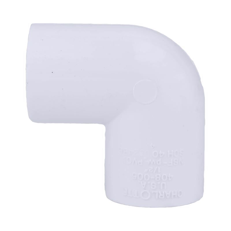 Charlotte Pipe Schedule 40 1/2 in. FPT X 1/2 in. D FPT PVC Elbow 1 pk