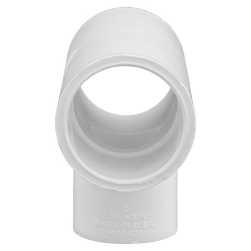 Charlotte Pipe Schedule 40 1 in. Slip X 3/4 in. D Slip PVC Reducing Tee 1 pk