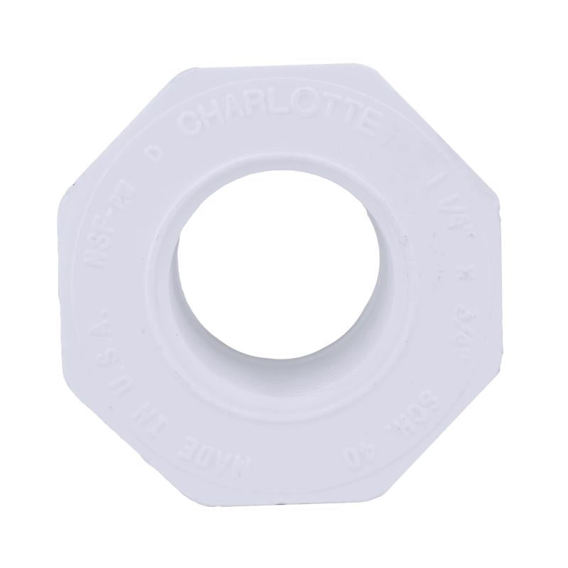 Charlotte Pipe Schedule 40 1-1/4 in. Spigot X 3/4 in. D FPT PVC Reducing Bushing 1 pk