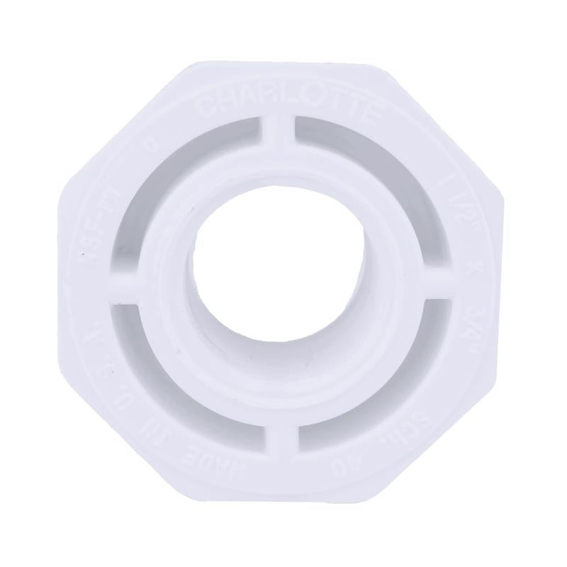 Charlotte Pipe Schedule 40 1-1/2 in. Spigot X 3/4 in. D FPT PVC Reducing Bushing 1 pk