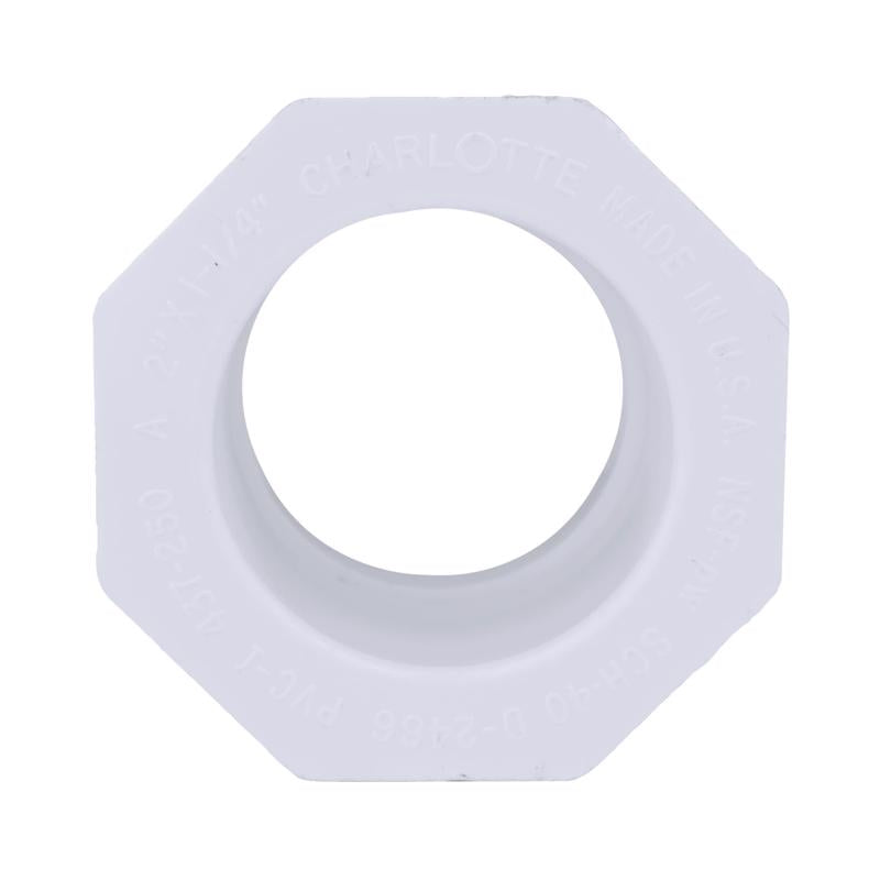 Charlotte Pipe Schedule 40 2 in. Spigot X 1-1/4 in. D Slip PVC Reducing Bushing 1 pk