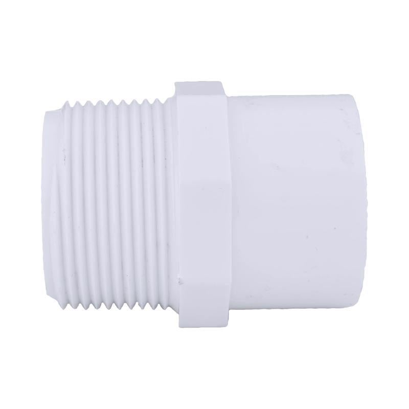Charlotte Pipe Schedule 40 1-1/4 in. MPT X 1 in. D Slip PVC Pipe Adapter 1 pk