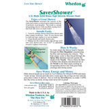 Whedon SaverShower Chrome Brass 2 settings Showerhead 2 gpm