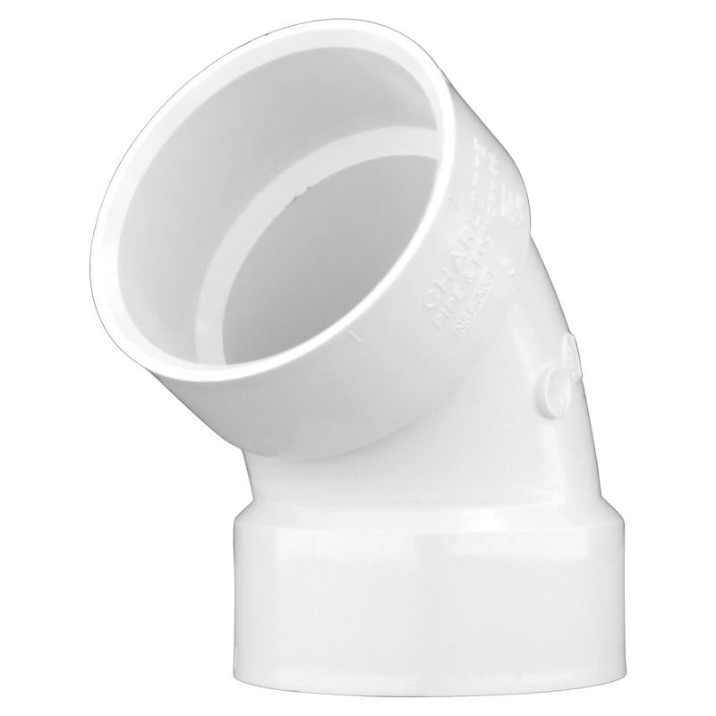 ELBOW 60 PVC DWV 4" HXH