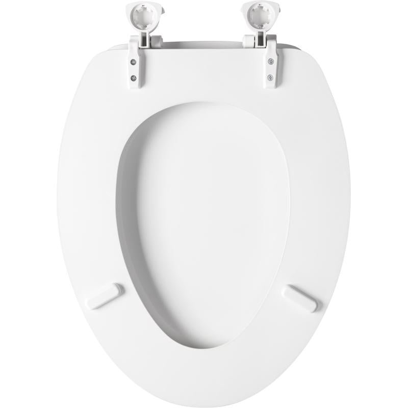 Mayfair by Bemis Westport Elongated White Enameled Wood Toilet Seat
