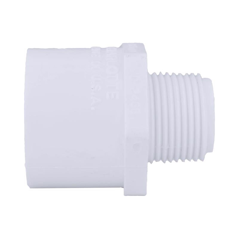 Charlotte Pipe Schedule 40 3/4 in. MPT X 1 in. D Slip PVC Pipe Adapter 1 pk