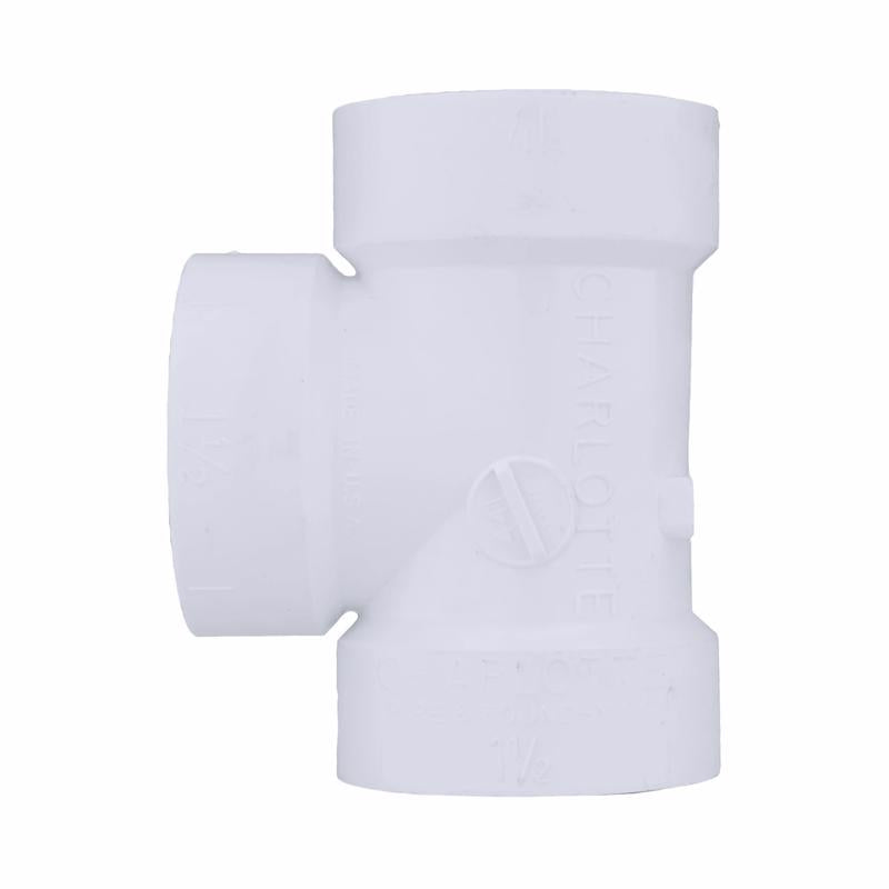 Charlotte Pipe Schedule 40 3 in. Hub X 3 in. D Hub PVC Vent Tee 1 pk