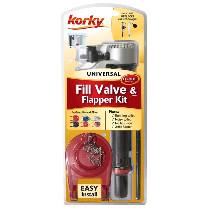 Korky QuietFILL Platinum Fill Valve And Flapper Kit