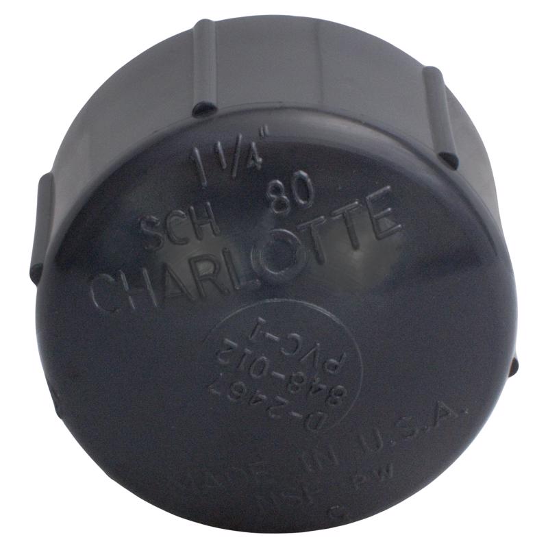 Charlotte Pipe Schedule 80 1 in. FPT X 1 in. D MPT PVC Cap