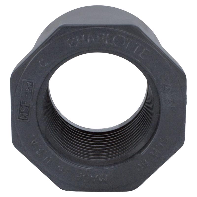 Charlotte Pipe Schedule 80 1-1/4 in. Spigot X 1 in. D FPT PVC Reducing Bushing 1 pk