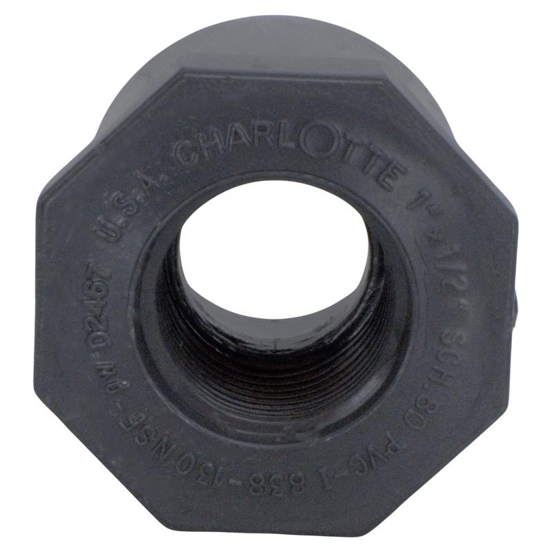 Charlotte Pipe Schedule 80 1 in. Spigot X 1/2 in. D FPT PVC Reducing Bushing 1 pk