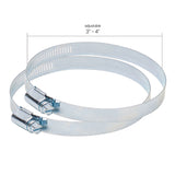 Deflect-O 4 in. D Silver/White Metal Adjustable Vent Clamp