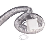 Deflect-O Supurr-Flex 8 ft. L X 4 in. D Silver/White Plastic Dryer Vent Kit