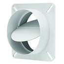 Deflect-O 4 in. W X 5 in. L White Plastic Back Draft Damper