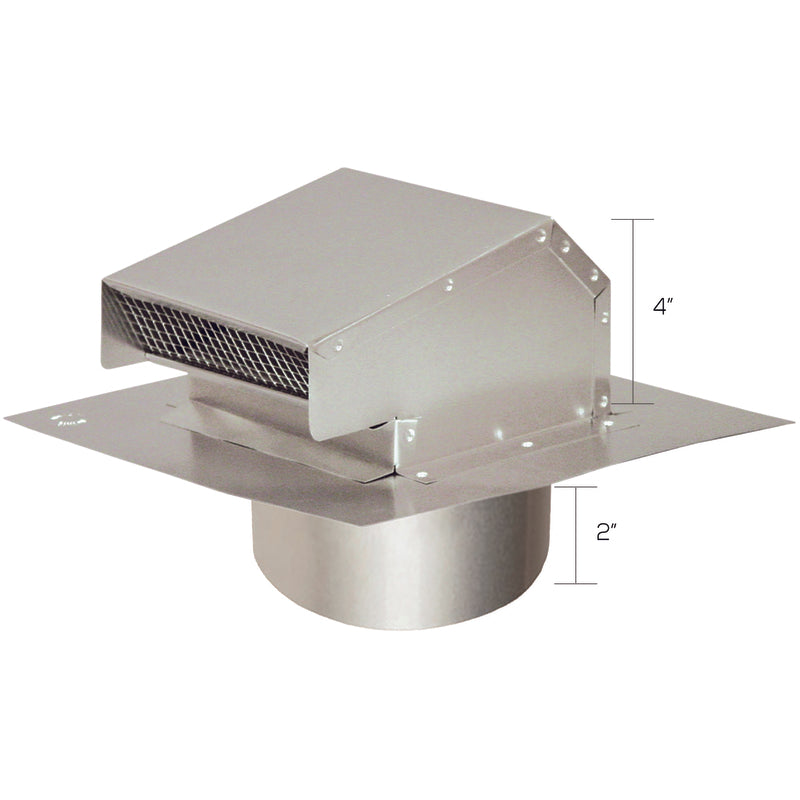 Deflect-O 4 in. D Aluminum Roof Cap With Tailpipe