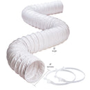 Ace 96 in. L X 4 in. D Silver/White Vinyl Vent Duct