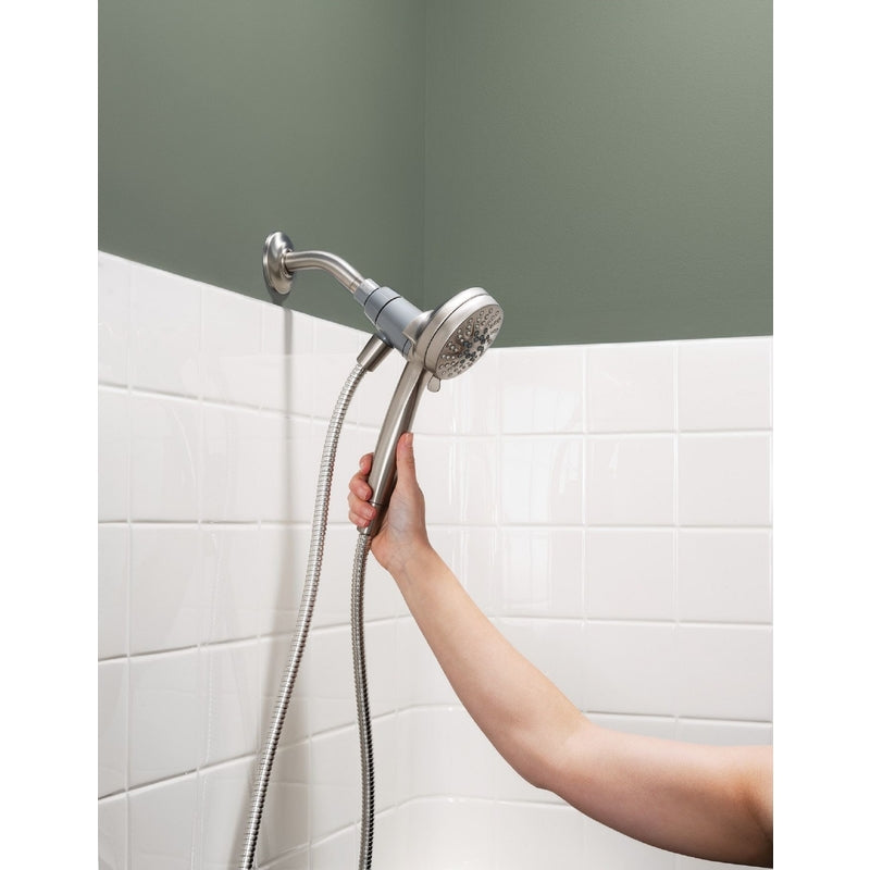 Moen Engage Brushed Nickel 6 settings Handheld Showerhead 1.75 gpm