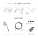 Moen Engage Chrome 6 settings Handheld Showerhead 1.75 gpm