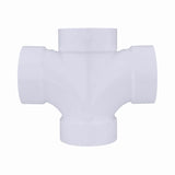 Charlotte Pipe Schedule 40 4 in. Hub X 4 in. D Hub PVC Sanitary Tee 1 pk